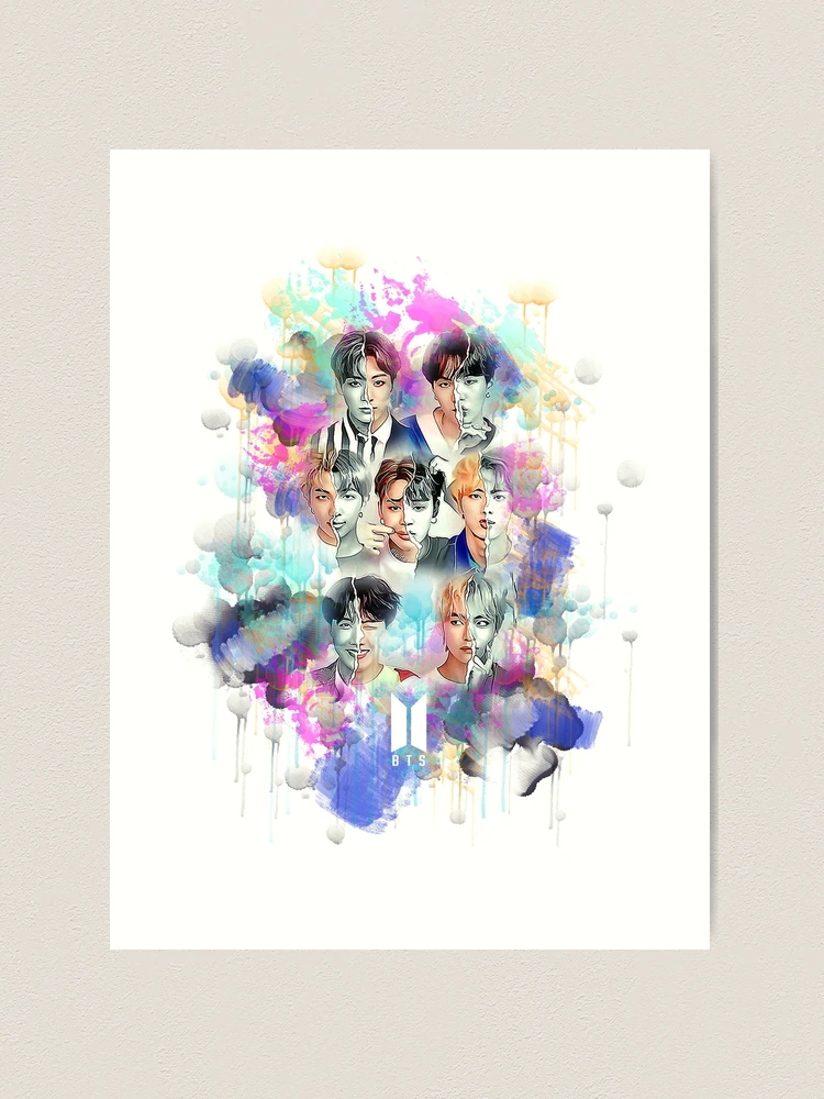 BTS all together colorful art