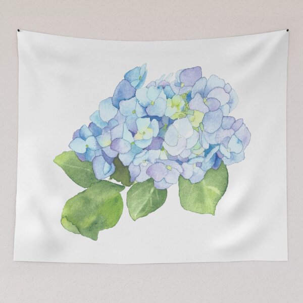 Item preview, Blue Hydrangea, original watercolor designed and sold by SharonRoseR.