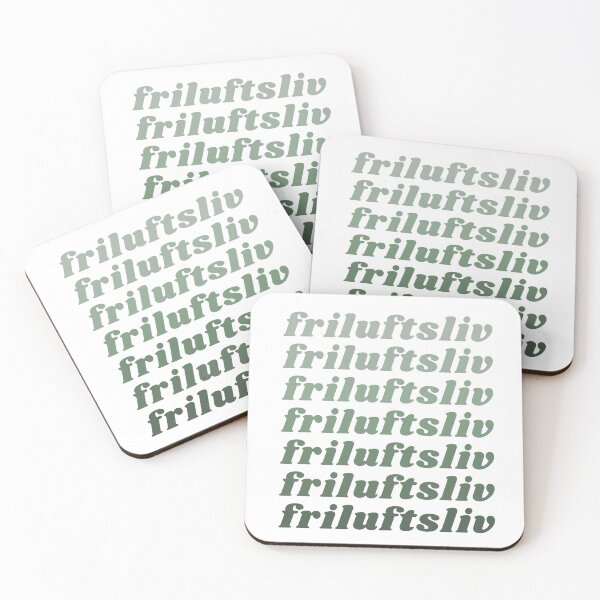 Item preview, Friluftsliv Nordic Philosophy for Get Outside in Ombre Green Typography designed and sold by JuneJournal.