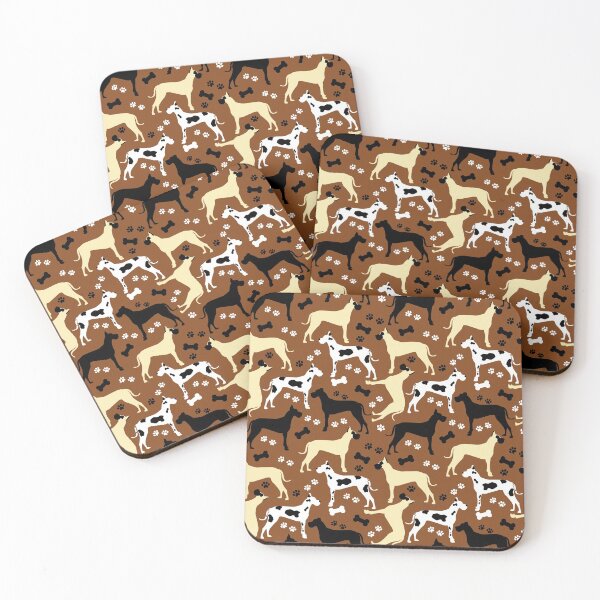 Item preview, Great Dane Harlequin Great Danes Black and Fawn Great Danes Pattern in Brown designed and sold by Art by Jess.