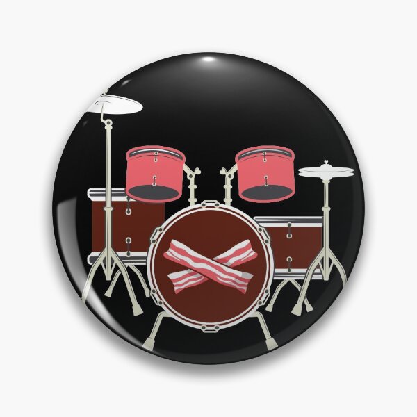 Item preview, Retro Vintage Drum and Bacon Design Drummer Drumming Band  designed and sold by Rzelemenz.