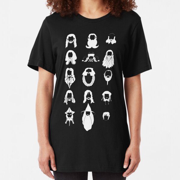 The Bearded Company White and Black Slim Fit T-Shirt