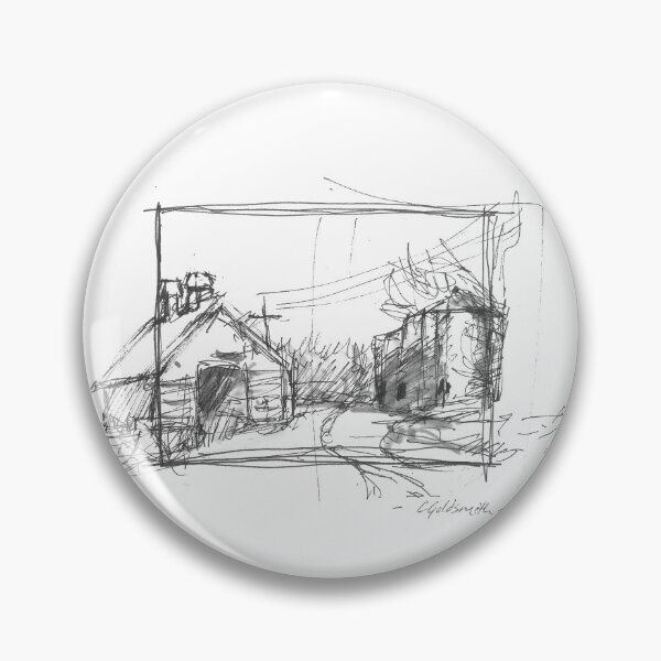 Item preview, Ink Sketch of Allerton Barn designed and sold by GoldsmithGifts.
