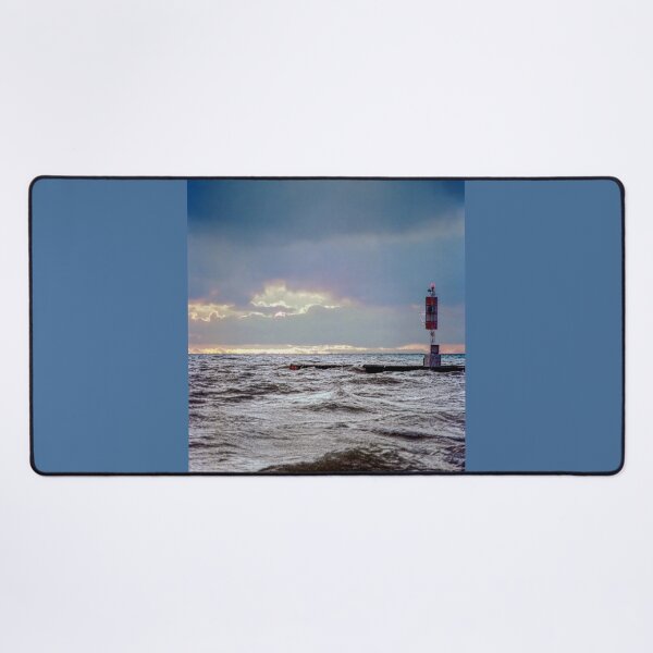 Item preview, Unsettled Lake Washes Over Pier, Bayfield designed and sold by Brian Shaw.