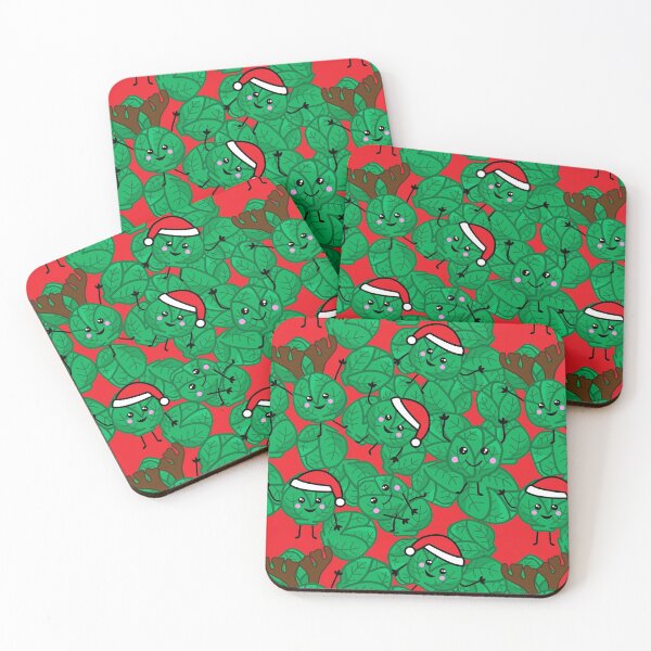 Item preview, Funny Christmas Brussel Sprouts Pattern designed and sold by HotHibiscus.