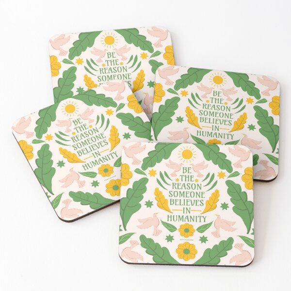 Item preview, Be the Reason Someone Believes in Humanity - Typography Beautiful Quotes Greenery Floral designed and sold by Ranggasme.