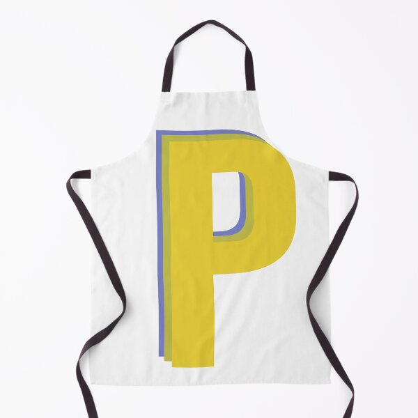Item preview, Letter P Initial Monogram Pattern in Yellow and Blue designed and sold by JuneJournal.