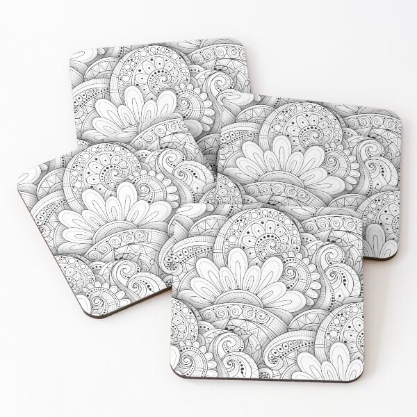 Item preview, Non Colored 3d Pattern with Floral Motifs designed and sold by lissantee.