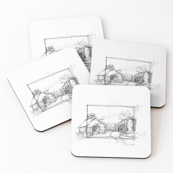 Item preview, Ink Sketch of Allerton Barn designed and sold by GoldsmithGifts.