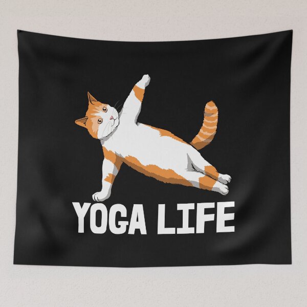 Item preview, Yoga Life Cat designed and sold by Bendthetrend.