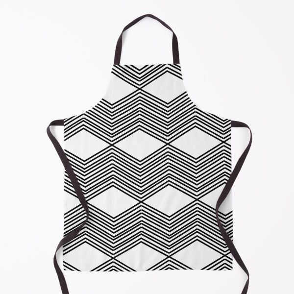 Item preview, Bold Mid Century Mod Lines and Shapes in Black and White designed and sold by JuneJournal.
