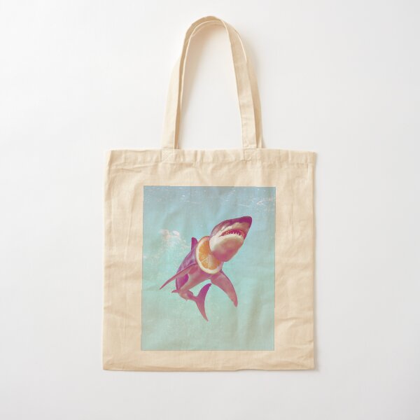 Lemon Shark Cotton Tote Bag