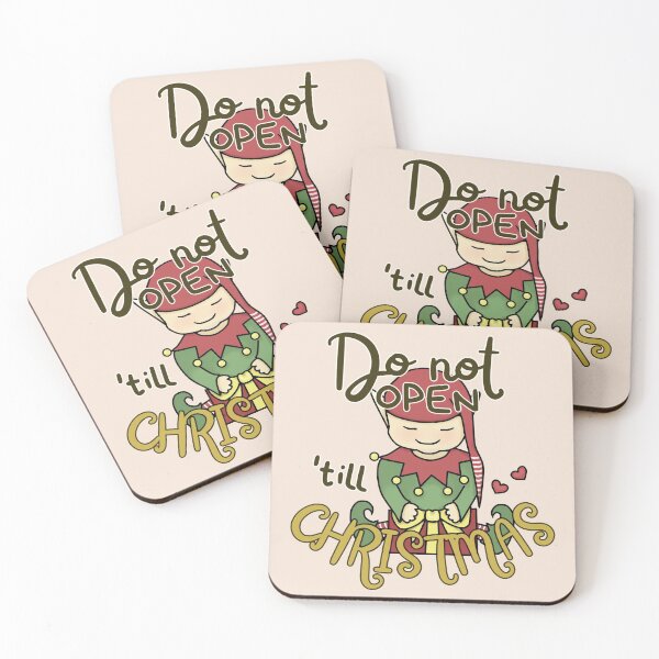 Item preview, Elf Do Not Open Until Christmas - Christmas Present Gift Time designed and sold by ViewerEqualsPhoton.