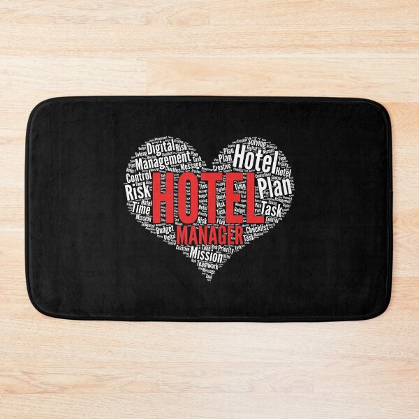 Item preview, Hotel Manager Heart Shape Word Cloud Design print designed and sold by theodoros20.