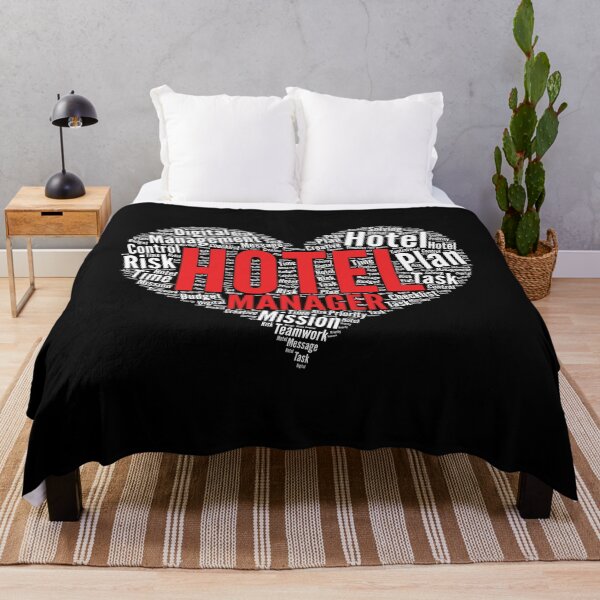 Item preview, Hotel Manager Heart Shape Word Cloud Design print designed and sold by theodoros20.
