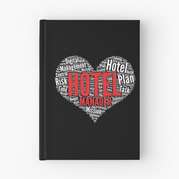 Item preview, Hotel Manager Heart Shape Word Cloud Design print designed and sold by theodoros20.