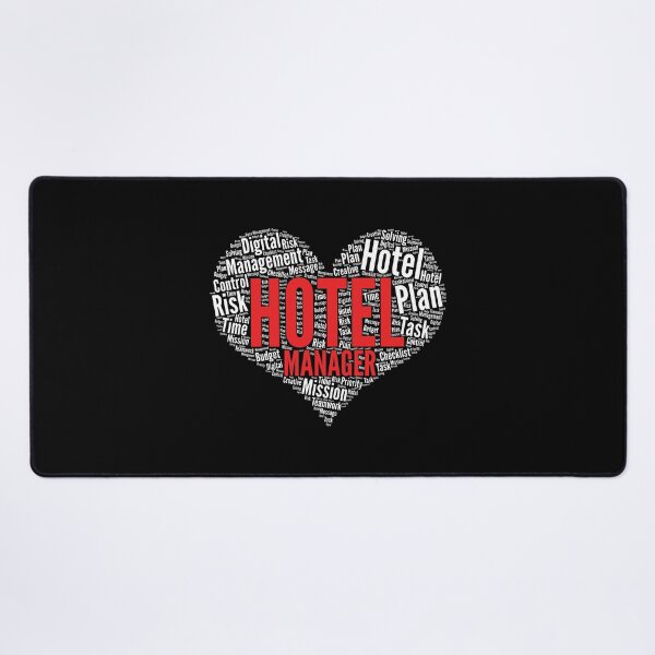 Item preview, Hotel Manager Heart Shape Word Cloud Design print designed and sold by theodoros20.