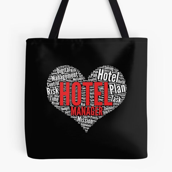 Item preview, Hotel Manager Heart Shape Word Cloud Design print designed and sold by theodoros20.