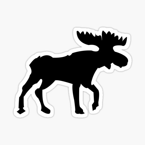 Rustic Moose with Buffalo Plaid Sticker