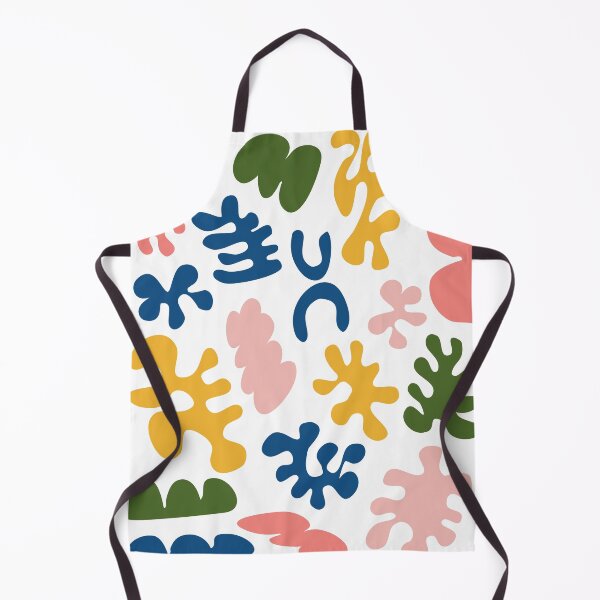 Item preview, Abstract Cut Out Flower Shapes Collage in Green, Coral, Pink, Blue, and Yellow designed and sold by JuneJournal.