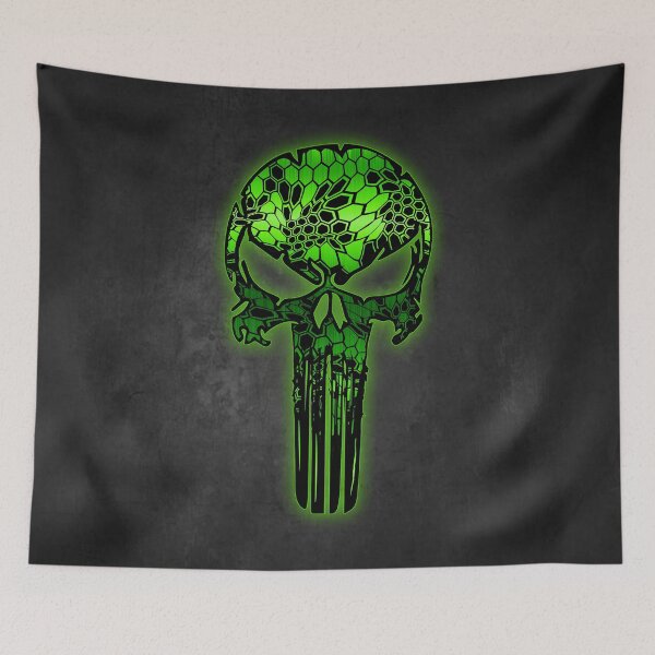 Item preview, Lime green Punish Skull designed and sold by artistwill.