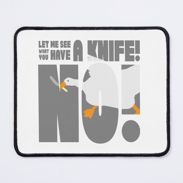 Item preview, Mischievous goose with a knife designed and sold by badgerinafez.