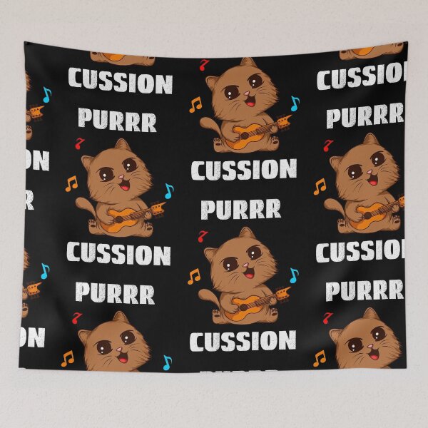 Item preview, Purrr Cussion, Cat Playing Guitar designed and sold by SportyDogShop.