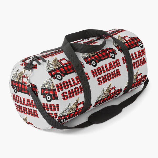 Item preview, Nollaig Shona Buffalo Check Truck and Christmas Trees designed and sold by RaglanRose.