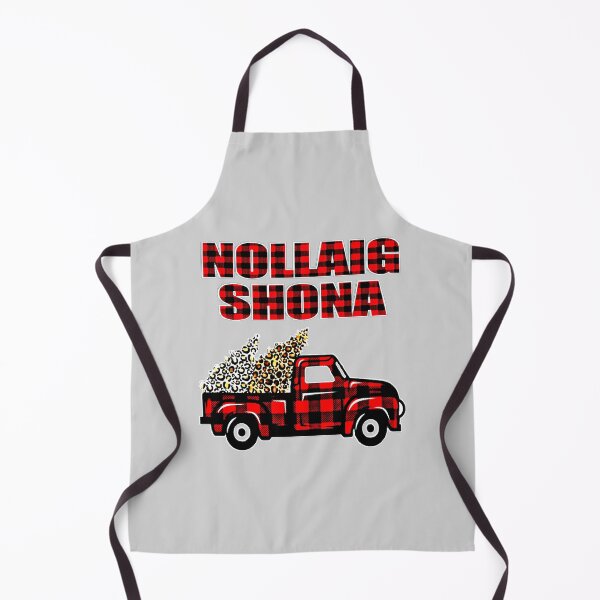 Item preview, Nollaig Shona Buffalo Check Truck and Christmas Trees designed and sold by RaglanRose.