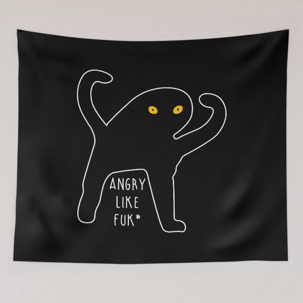 Item preview, Angry Black Cat Meme designed and sold by Luan Huynh.