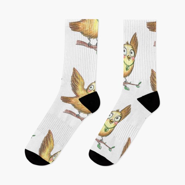 Item preview, Drawing with colored pencils, funny bird on a branch designed and sold by Lyudmila Pushina.