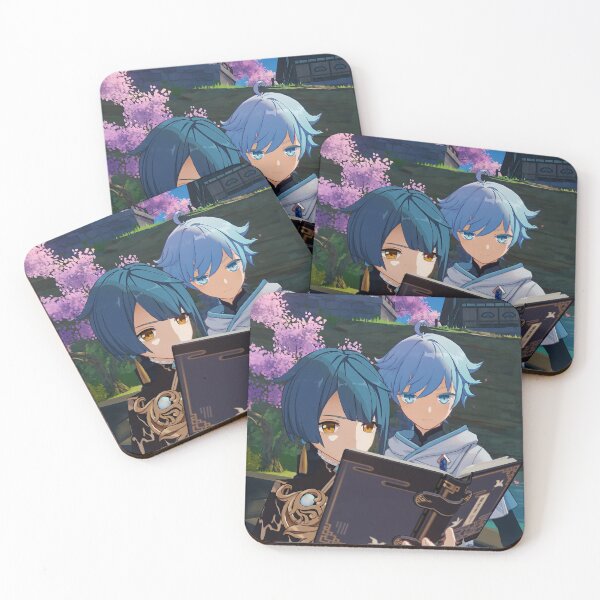 Item preview, xingqiu and chongyun genshin impact designed and sold by akumayoshop.