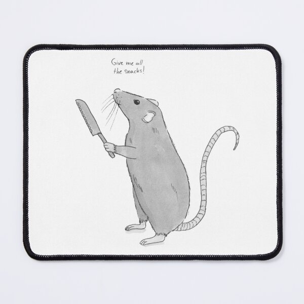 Item preview, Rat with knife designed and sold by Rhiannon Redfern.
