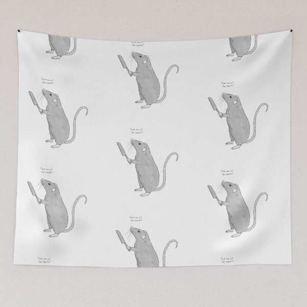 Item preview, Rat with knife designed and sold by Rhiannon Redfern.