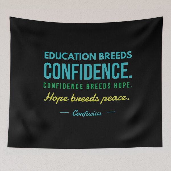 Item preview, Education shirt, Confucius, Teacher gift, Confidence, Hope, Peace, Educator quote designed and sold by RisingFrequency.