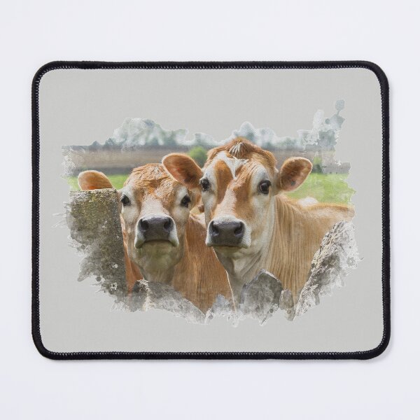 Item preview, Two Jersey Cows Watercolour Photograph. designed and sold by Jane Stanley Photography.