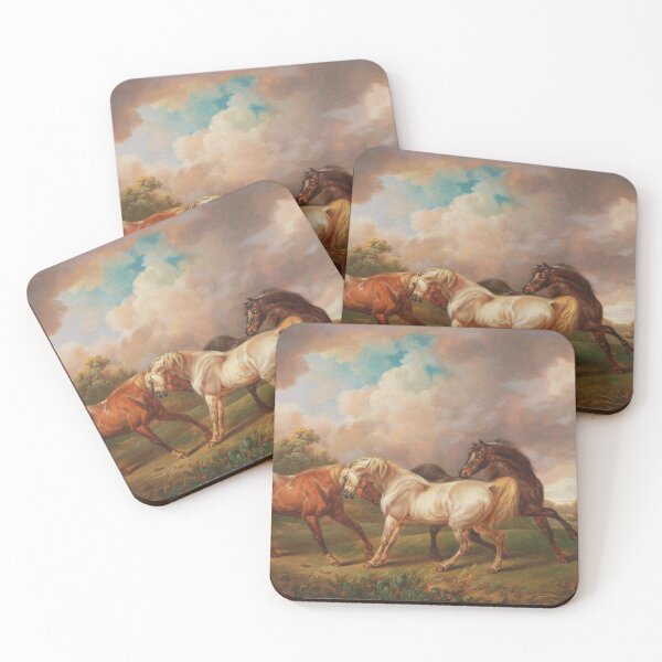 Item preview, Fantasy Three Horses in Stormy Landscape Painting designed and sold by ZINE07.