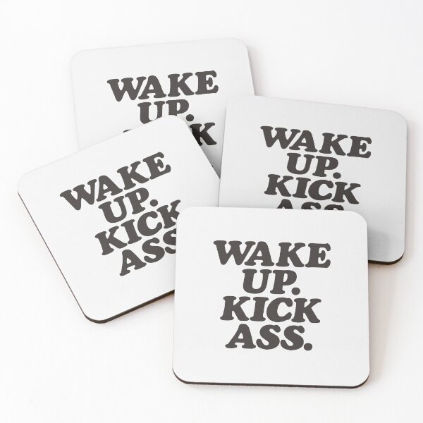 Item preview, Wake Up Kick Ass designed and sold by MotivatedType.