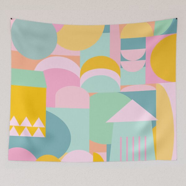 Item preview, Cute Pastel Geometric Collage designed and sold by JuneJournal.