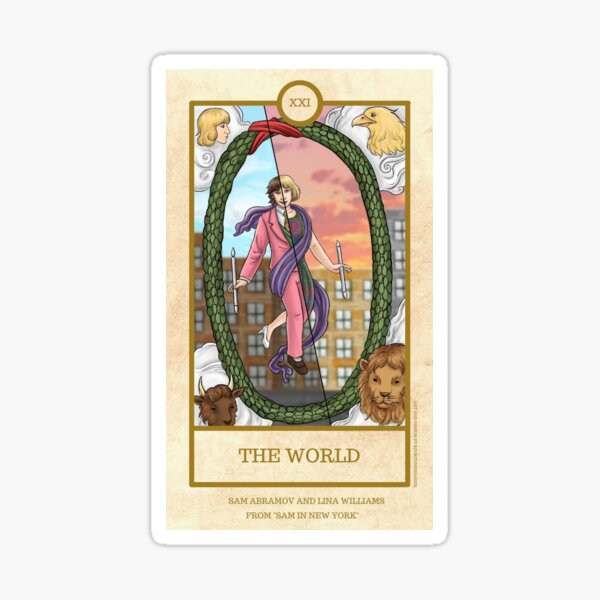 XXI: THE WORLD - SAM AND LINA Sticker