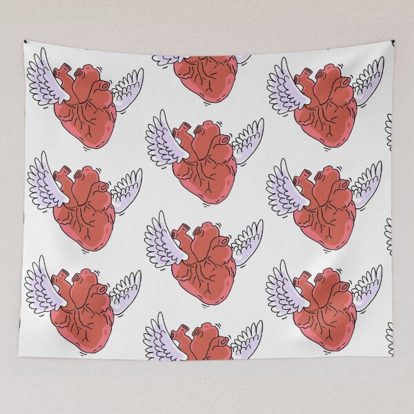 Item preview, heart with wings designed and sold by Niti-Niti.