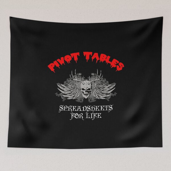 Item preview, PIVOT TABLES Spreadsheets for Life Metal Rock Design designed and sold by w1ckerman.