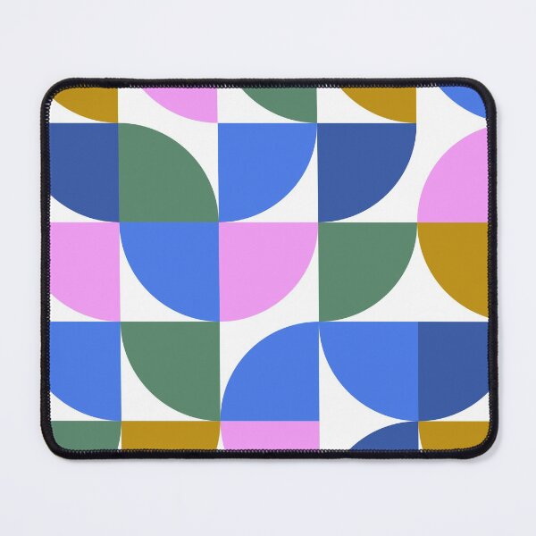 Item preview, Colorful Retro Geometric Shapes Pattern in Blue, Pink, Green, and Gold designed and sold by JuneJournal.