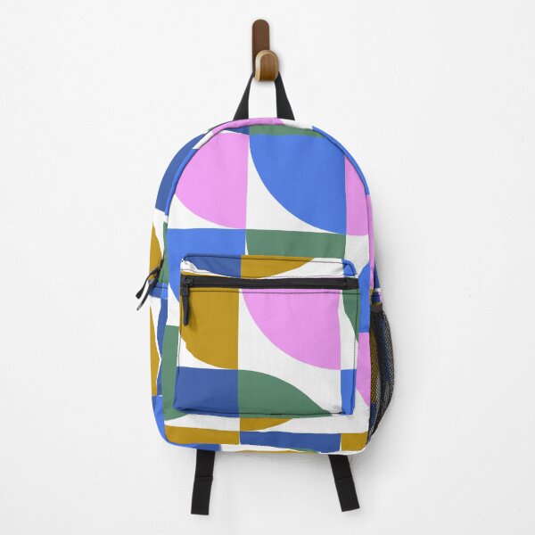Item preview, Colorful Retro Geometric Shapes Pattern in Blue, Pink, Green, and Gold designed and sold by JuneJournal.