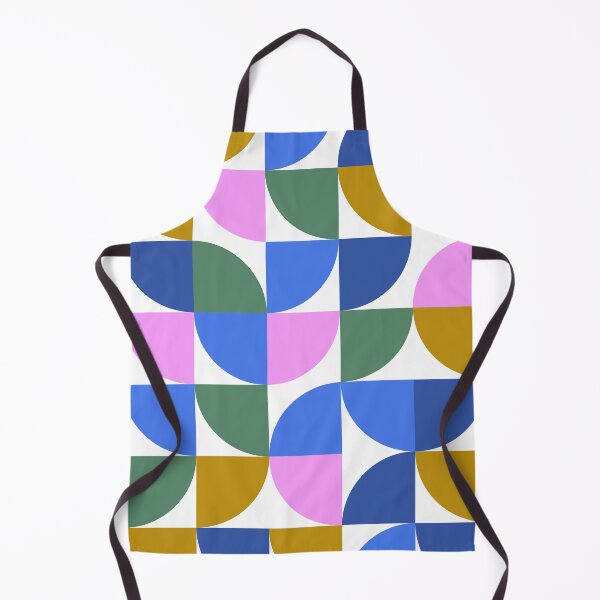 Item preview, Colorful Retro Geometric Shapes Pattern in Blue, Pink, Green, and Gold designed and sold by JuneJournal.