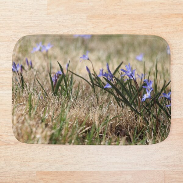 Item preview, Early Springtime Field with Glory of the Snow Blue Flowers  designed and sold by JariHawk.