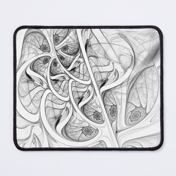Item preview, Psytrance Design - Psychedelic Abstract Fractal - Ink 01 - Black on White designed and sold by JordanHolmes.