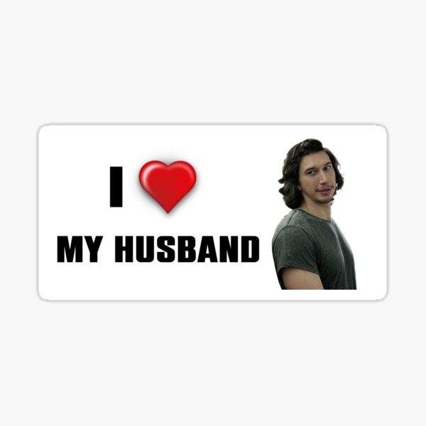 Vista previa del artículo con la obra «Amo a mi esposo Adam Driver», diseñado y vendido por emilyrizer.