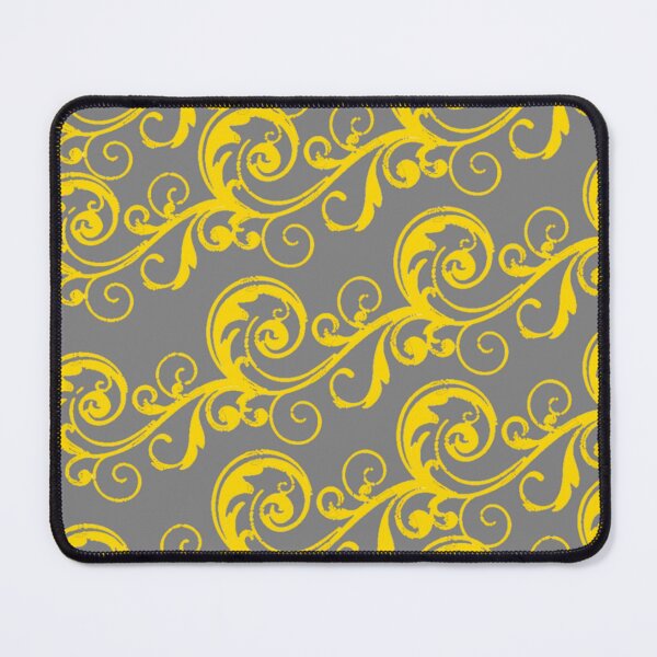 Item preview, DECORATIVE GREY & GOLD ROLLING SCROLLS ART designed and sold by sharlesart.