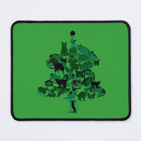 Item preview,  Sweet Christmas Cats Tree in Green designed and sold by joanaoberg.